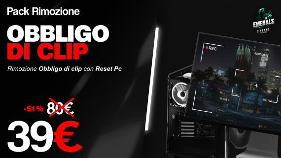 Rimozione obbligo di clip
