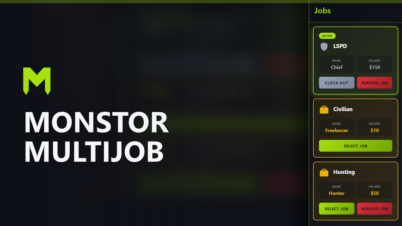 MultiJob | Multiple Jobs, Switching, Duty, Job Slots