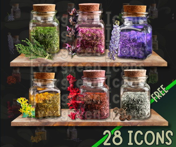 Realistic Herb Jars