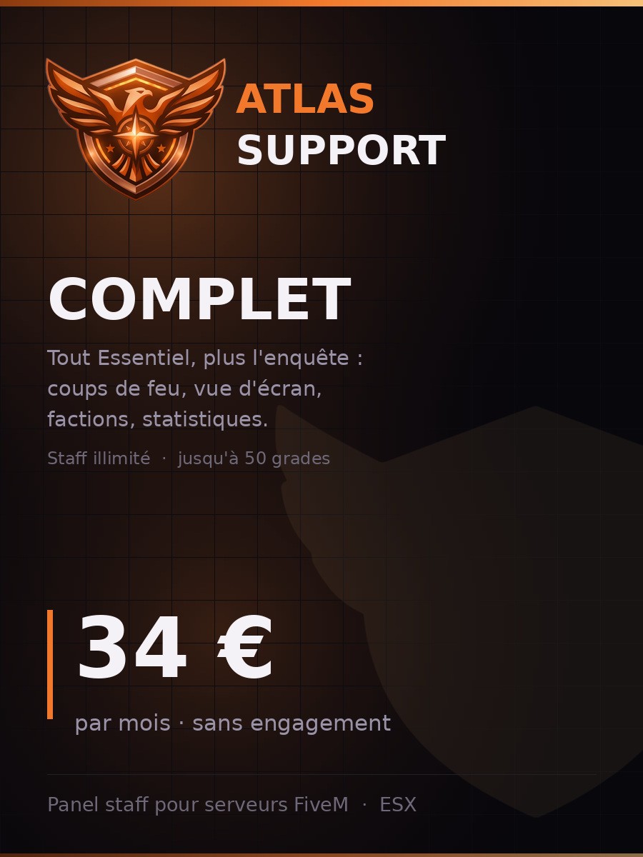 Atlas Support — Complet