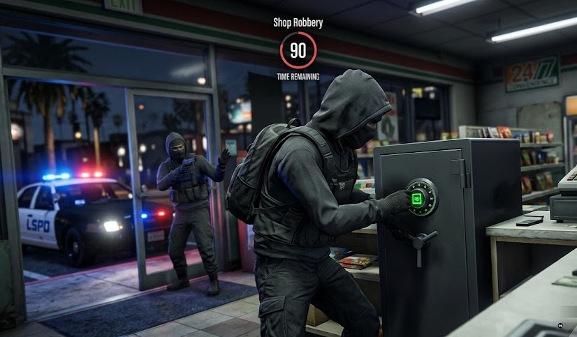 🏪 Shop Robbery System With Police Bar Status 💵