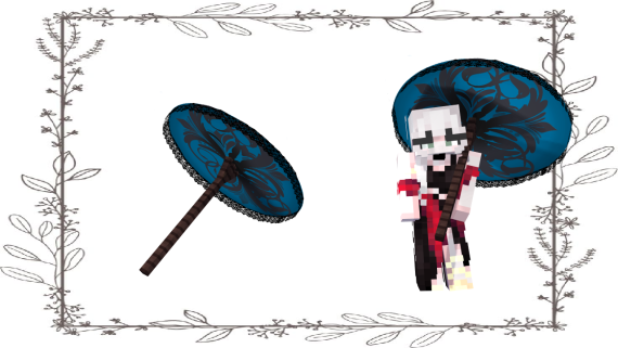 Blue & Black Designed Parasol