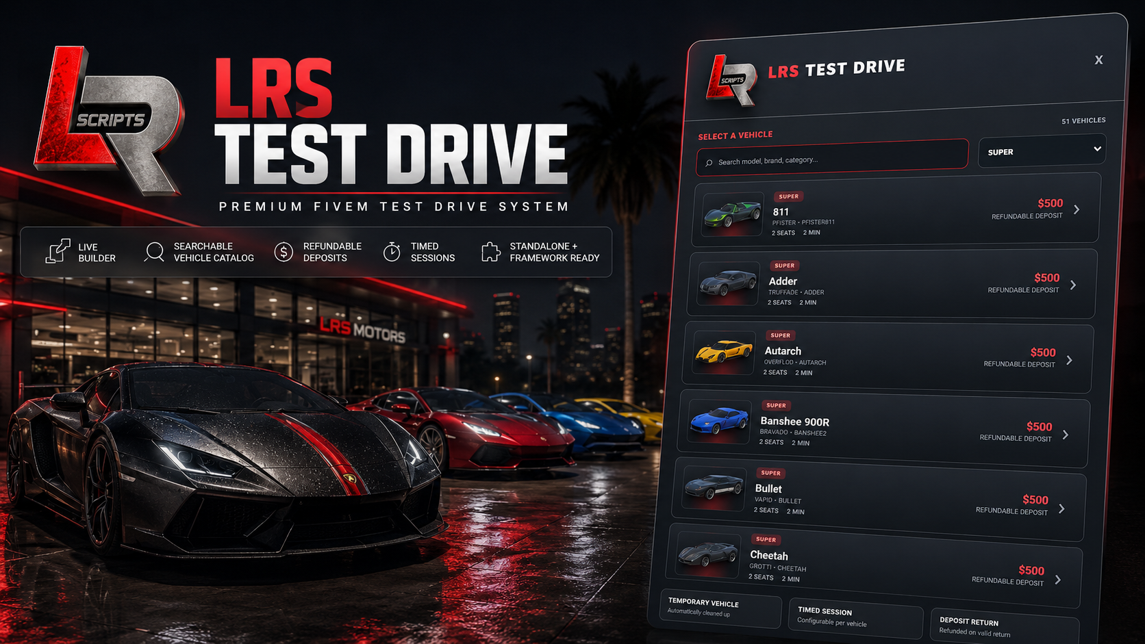 LRS Test Drive | FREE FiveM Test Drive System