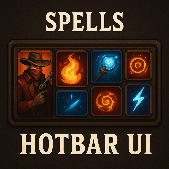 SpellBar [Hotbar] Mana UI By Benitobreal