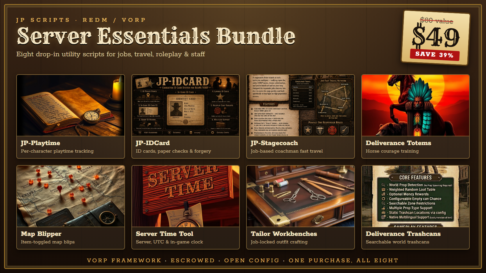 JP Server Essentials Bundle | 8 Utility Scripts