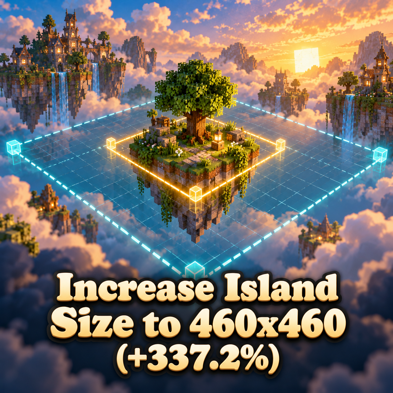 Increase Island Size to 460x460 (+337.2%)