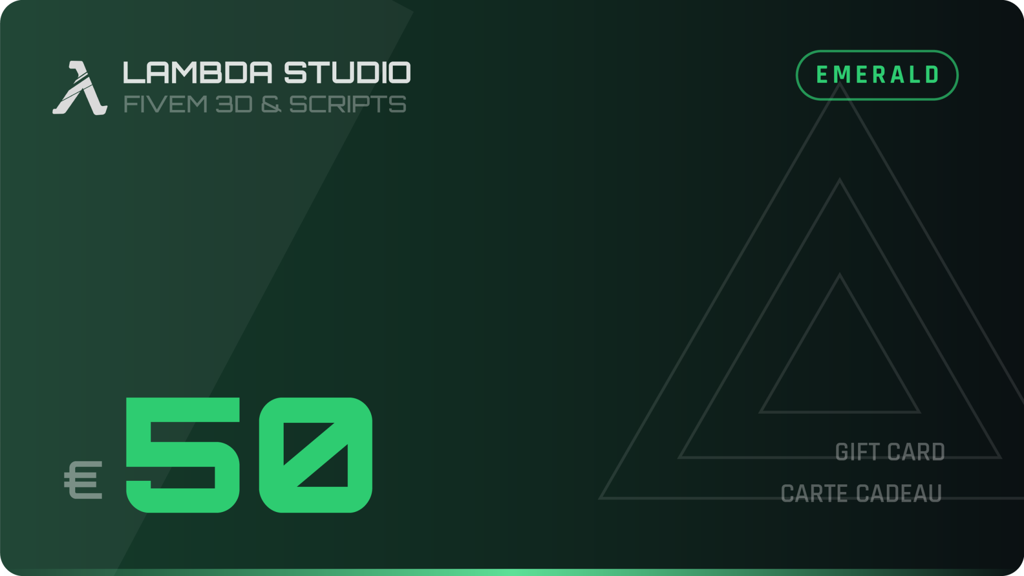 Asset FiveM - Carte Cadeau 50€ par Lambda Studio