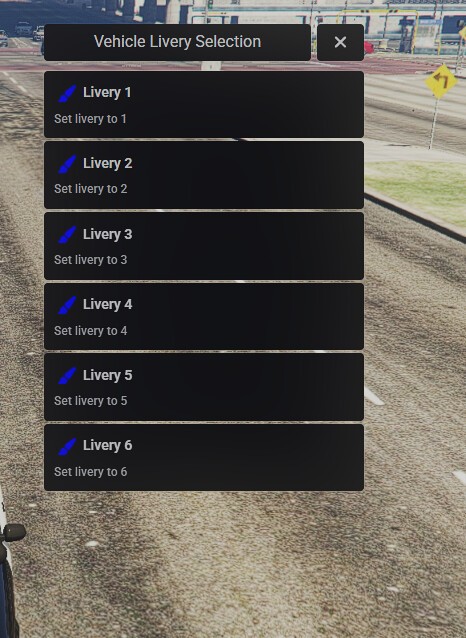 Vehicle Extras & Livery Menu