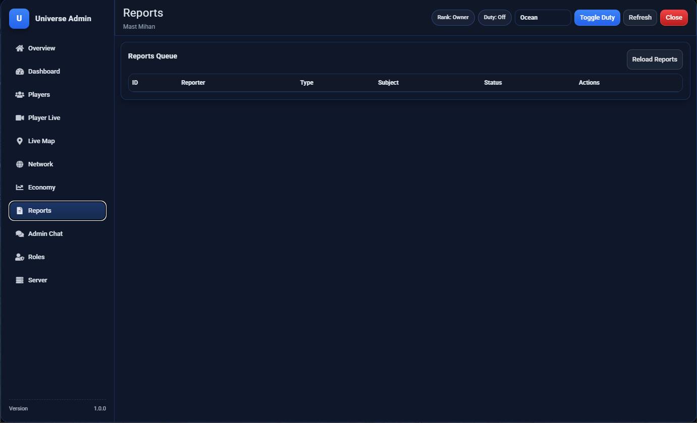 ADMIN MENU