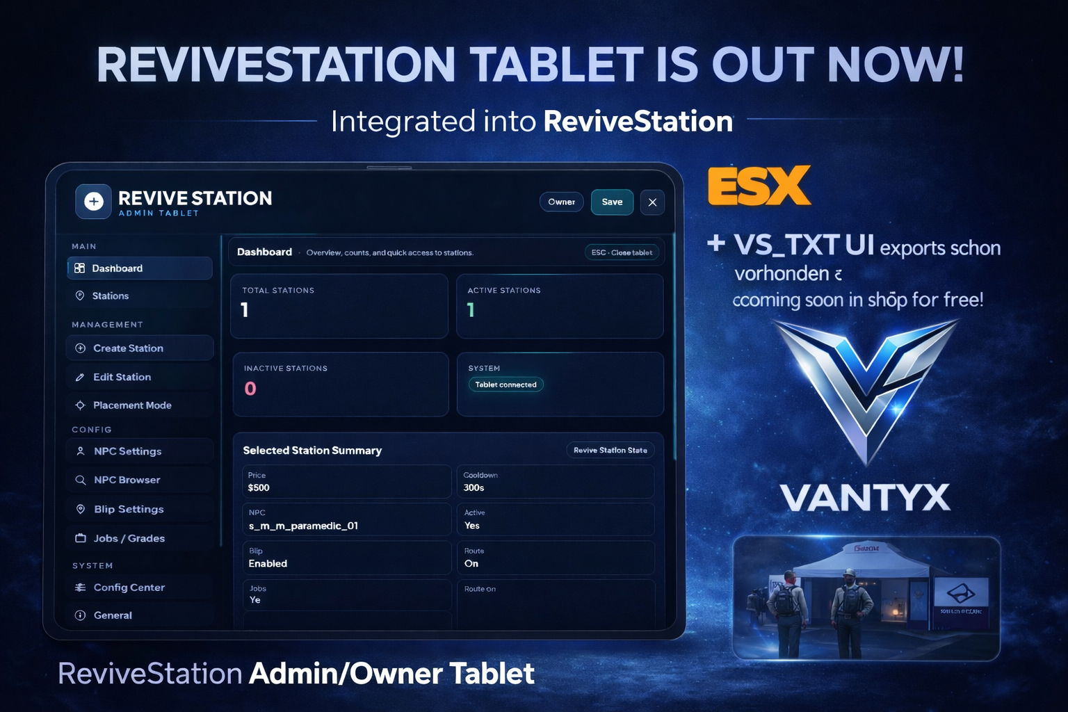 🏥 Vantyx Revive Station – New with (admin and settings panel) Screenshot 3