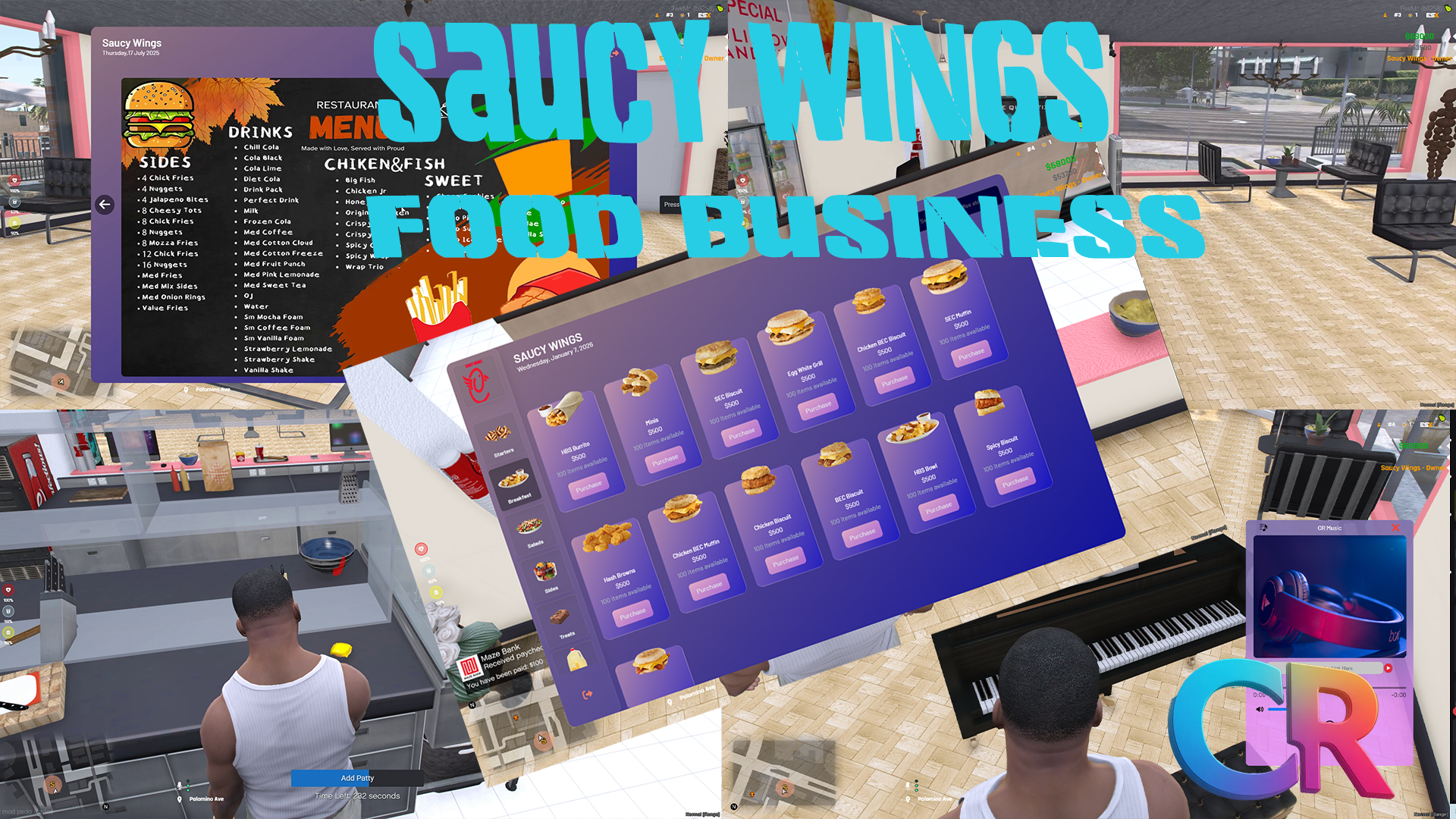 [ESX/QB] Saucy Wings Realistic Food Business
