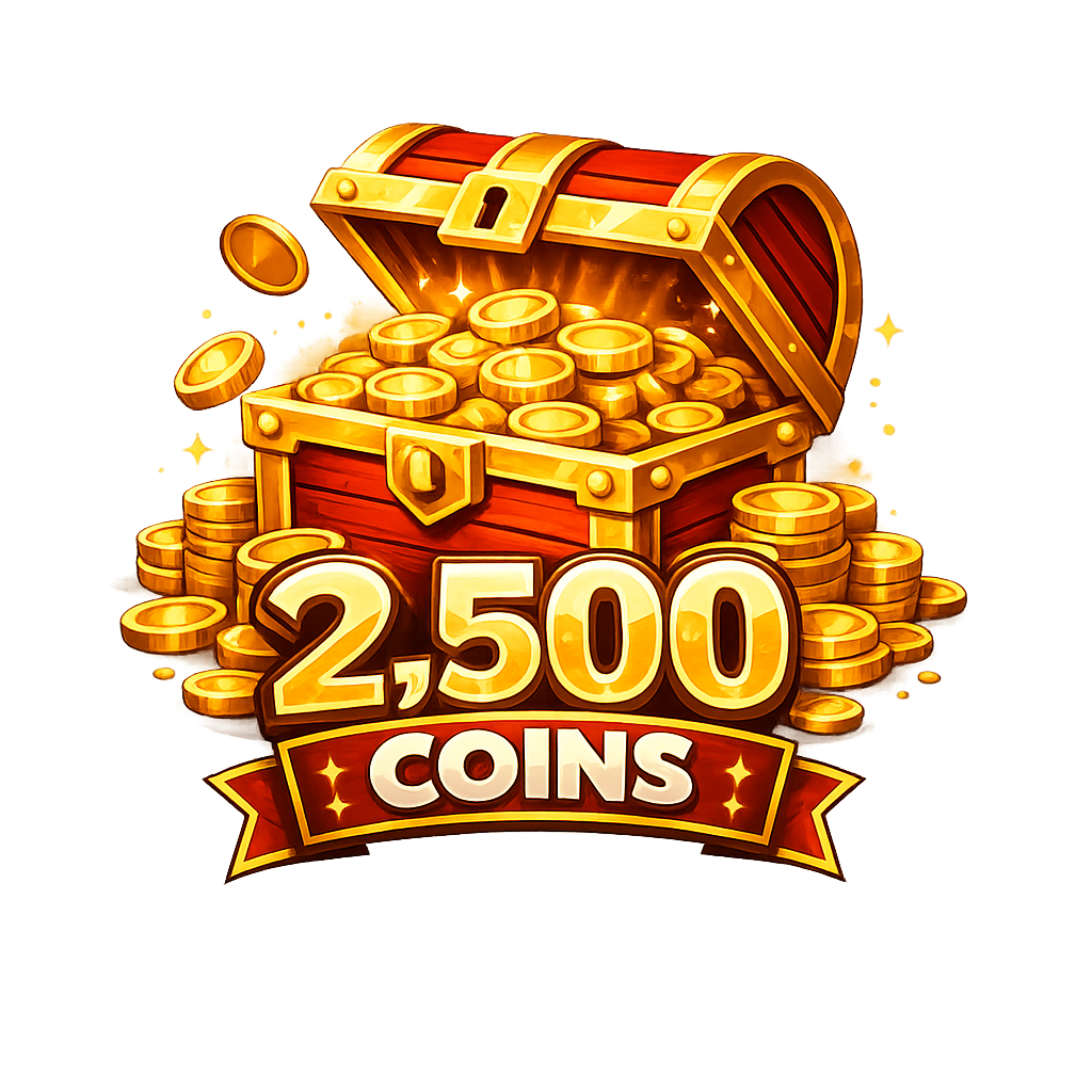 2,500 Coins (Bonus 500)