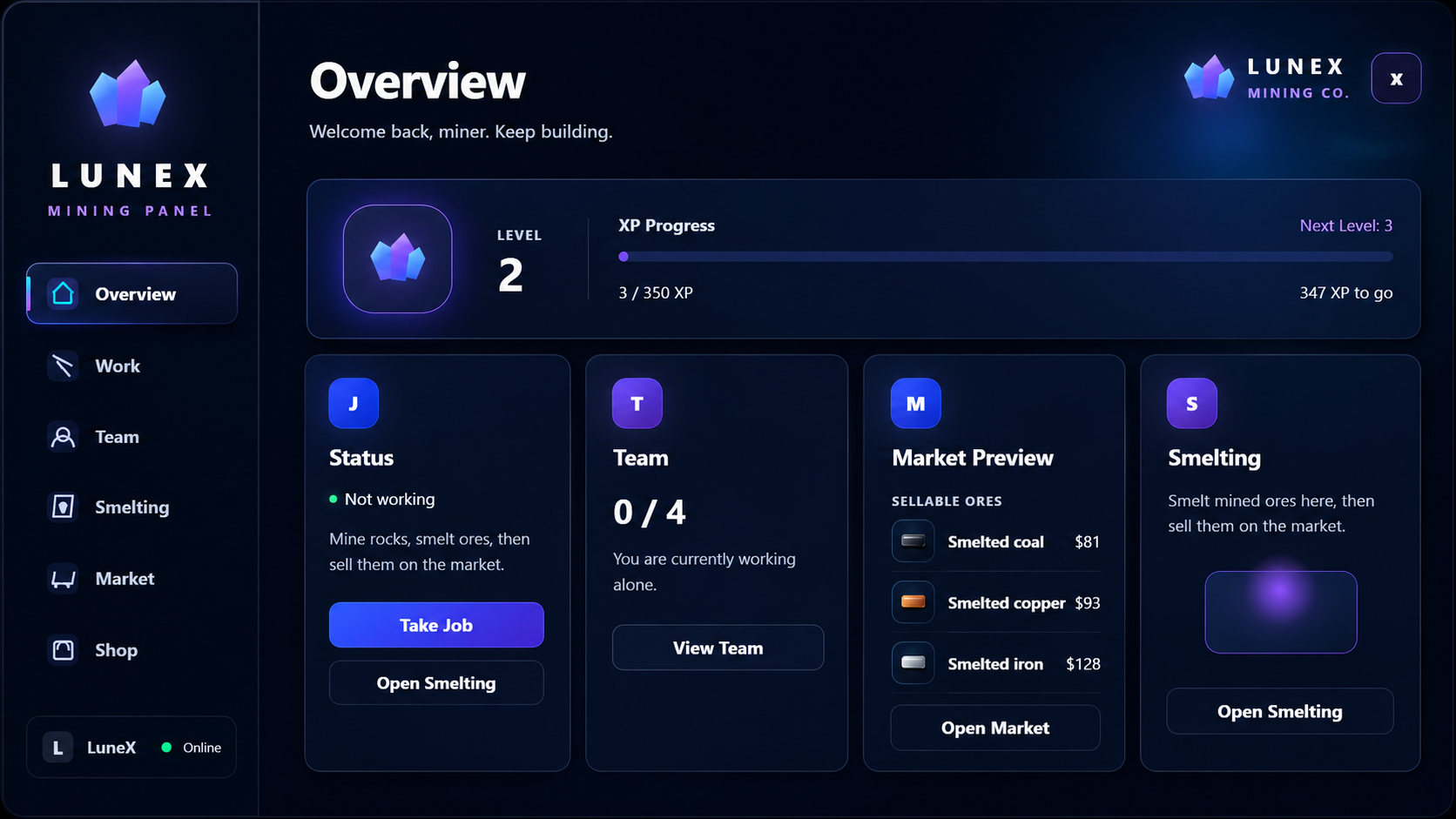 Lunex Mining Job