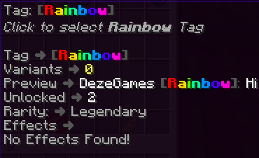 Rainbow Tag