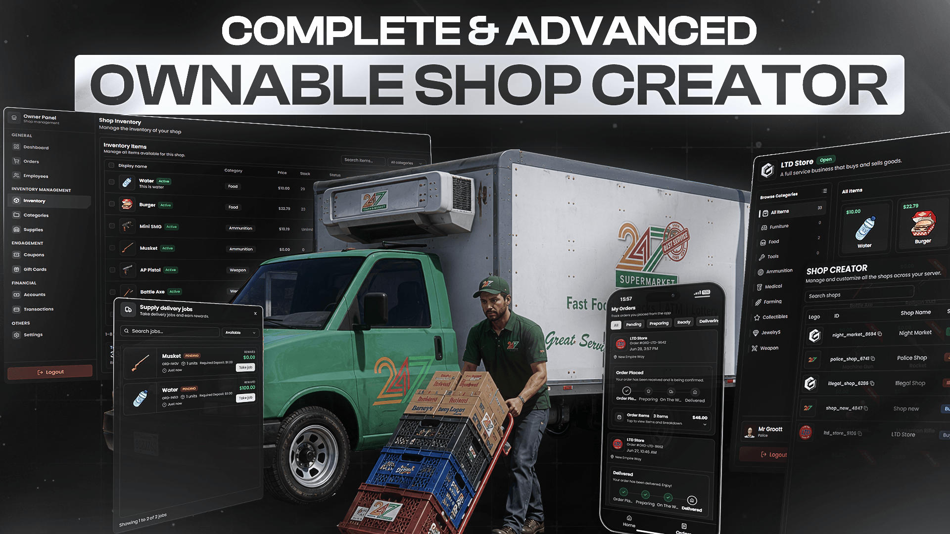 [Ownable Shop Creator] ESX QBCore Qbox {ESCROW}