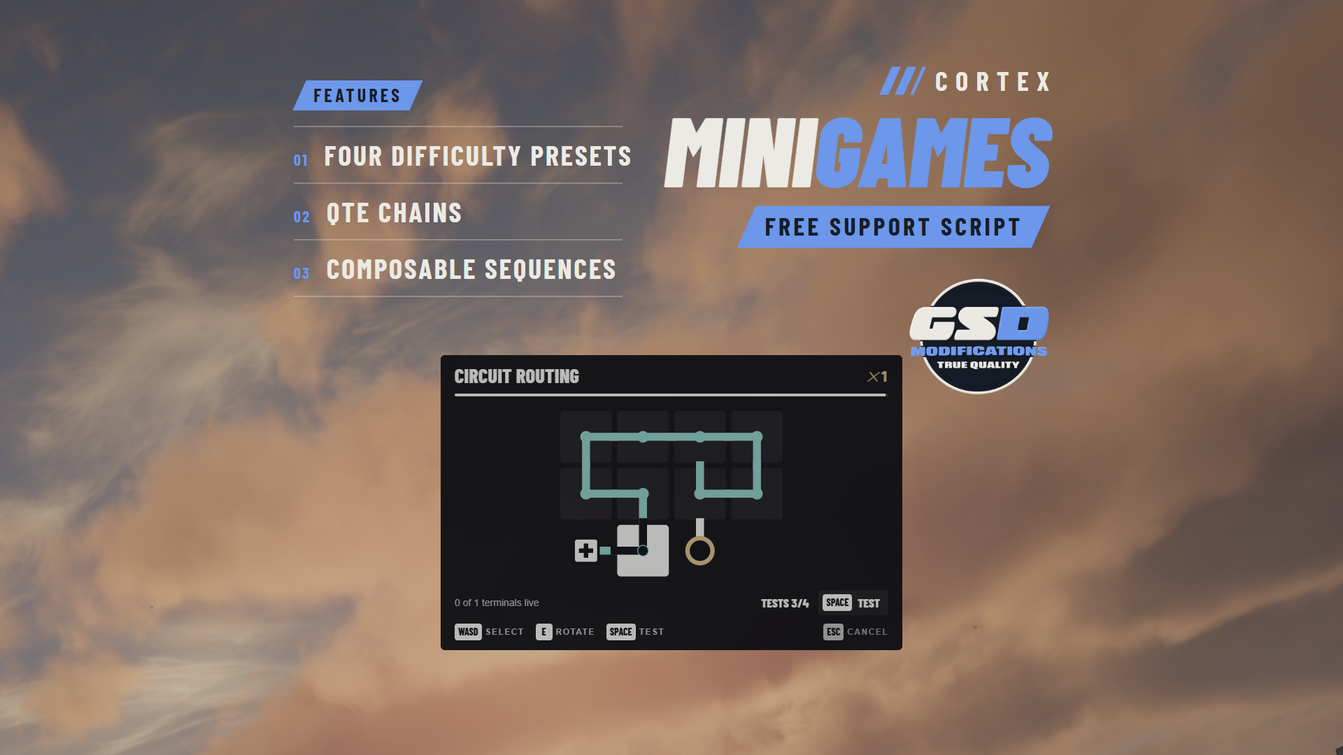 Cortex Minigames