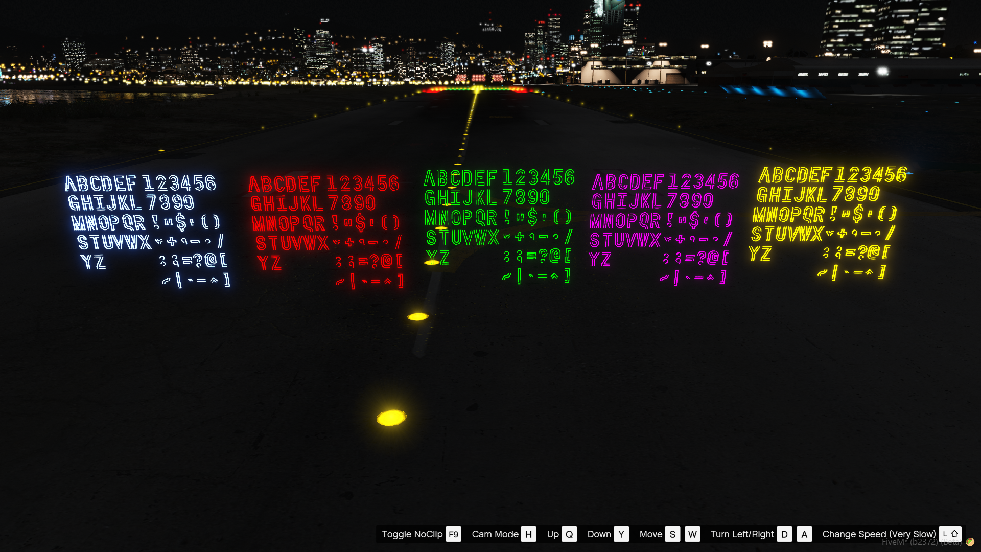 Neon alphabet