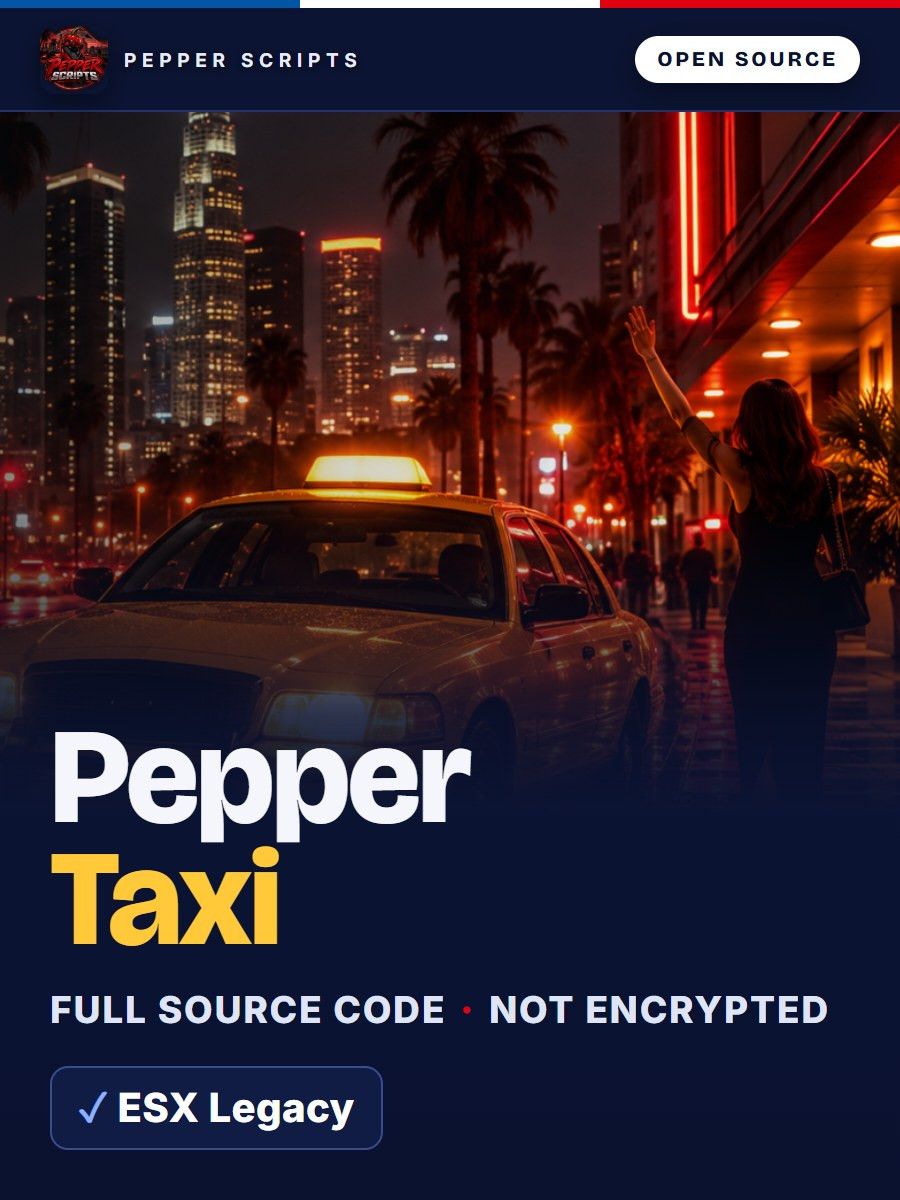 Pepper Taxi (Open Source)