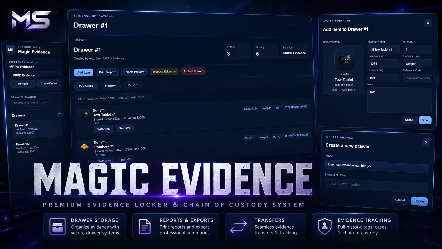 Magic Evidence Storage System