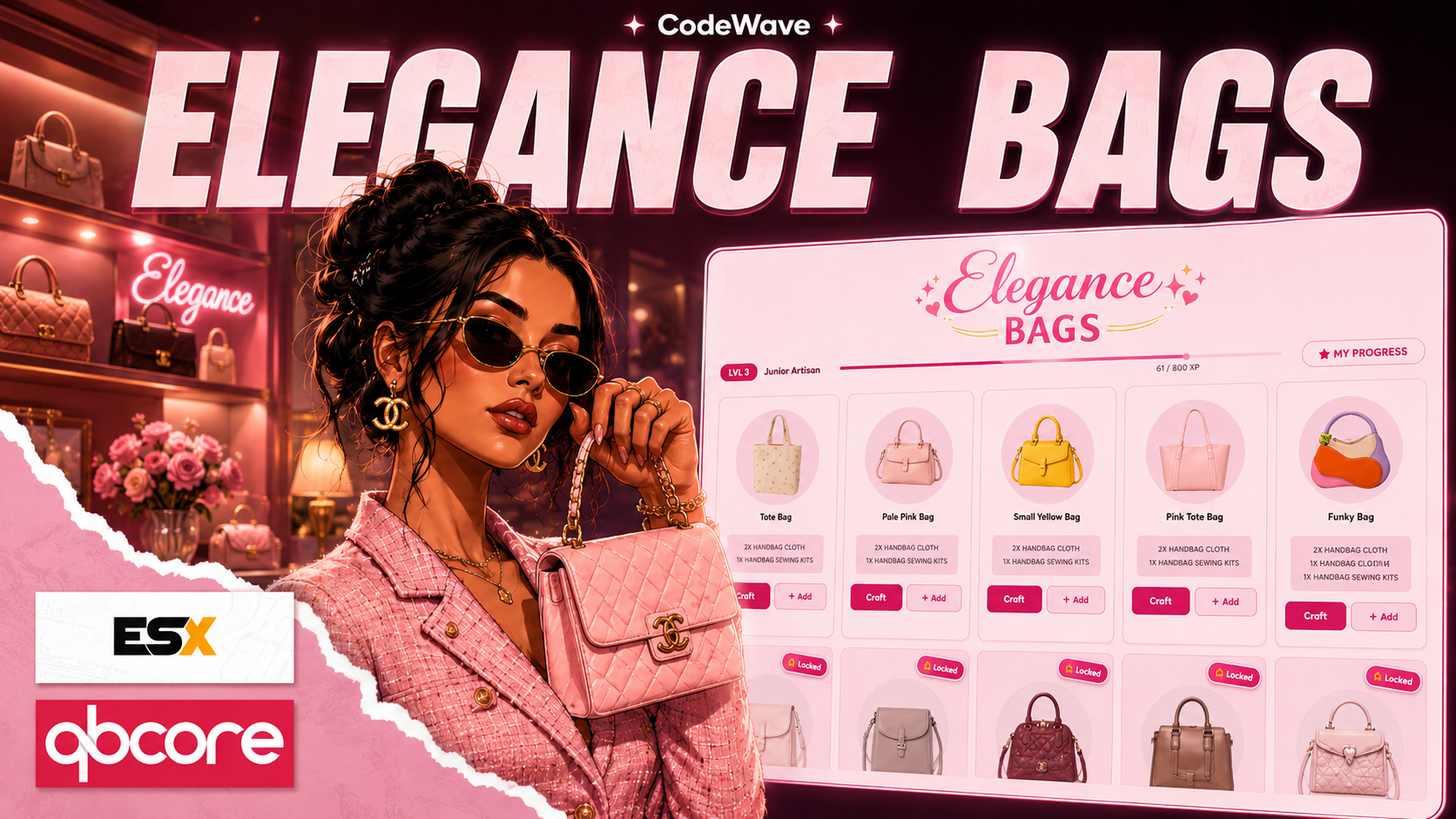 [ESX/QBCORE] HandBags & Purses V2