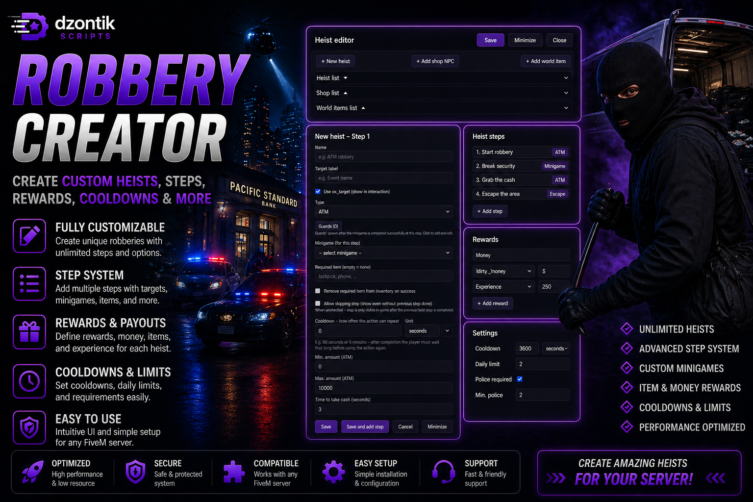Robbery-Heist Creator ESX/FiveM
