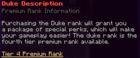 Duke Rank [RPG+Survival]