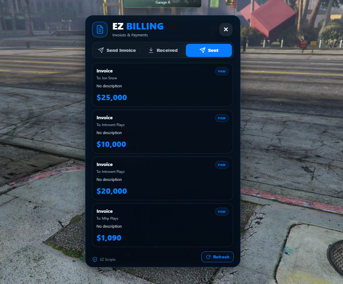 EZ Billing | Advanced Invoice & Billing System for FiveM