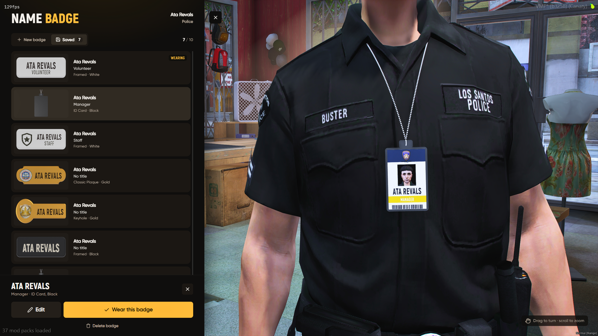 [Name Badge & Photo ID Card] ESX QBCore {ESCROW}