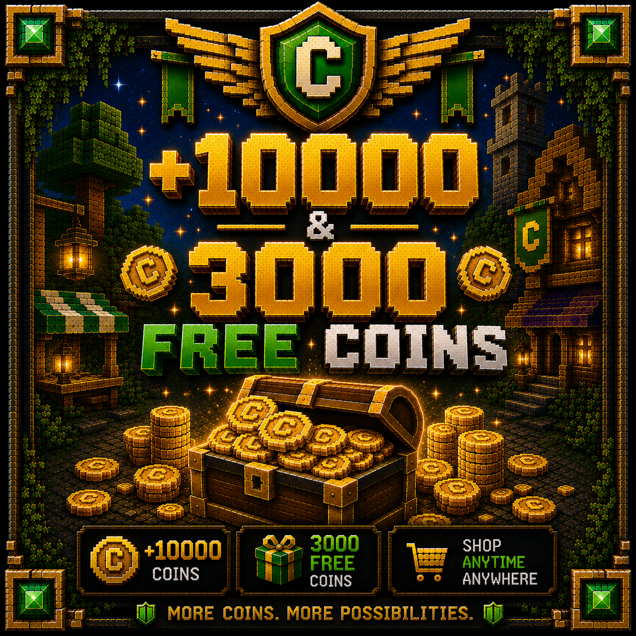 +10000 & 3000 FREE COINS