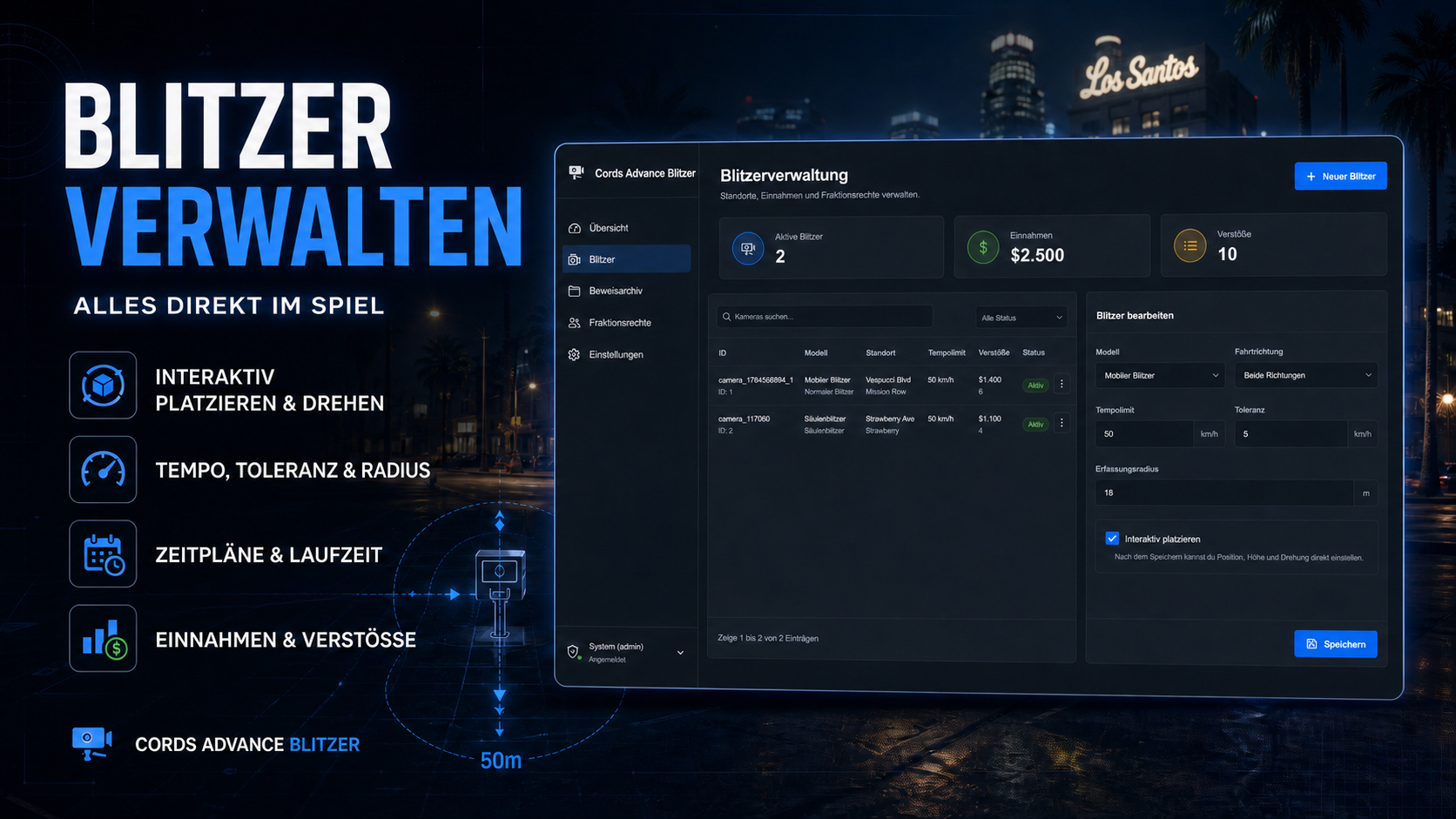 Cords Advance Blitzer System