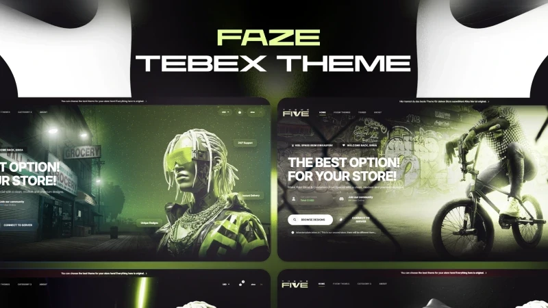 FAZE | Tebex Fivem Theme Template