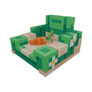 Brachiosaurus Bed — cosmetic Furniture - Dino Cats item on the NovaVoid Cat Civilization Minecraft server