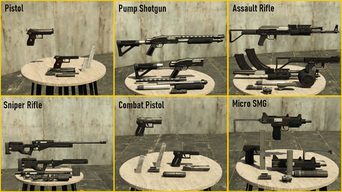 Weapon parts (props)