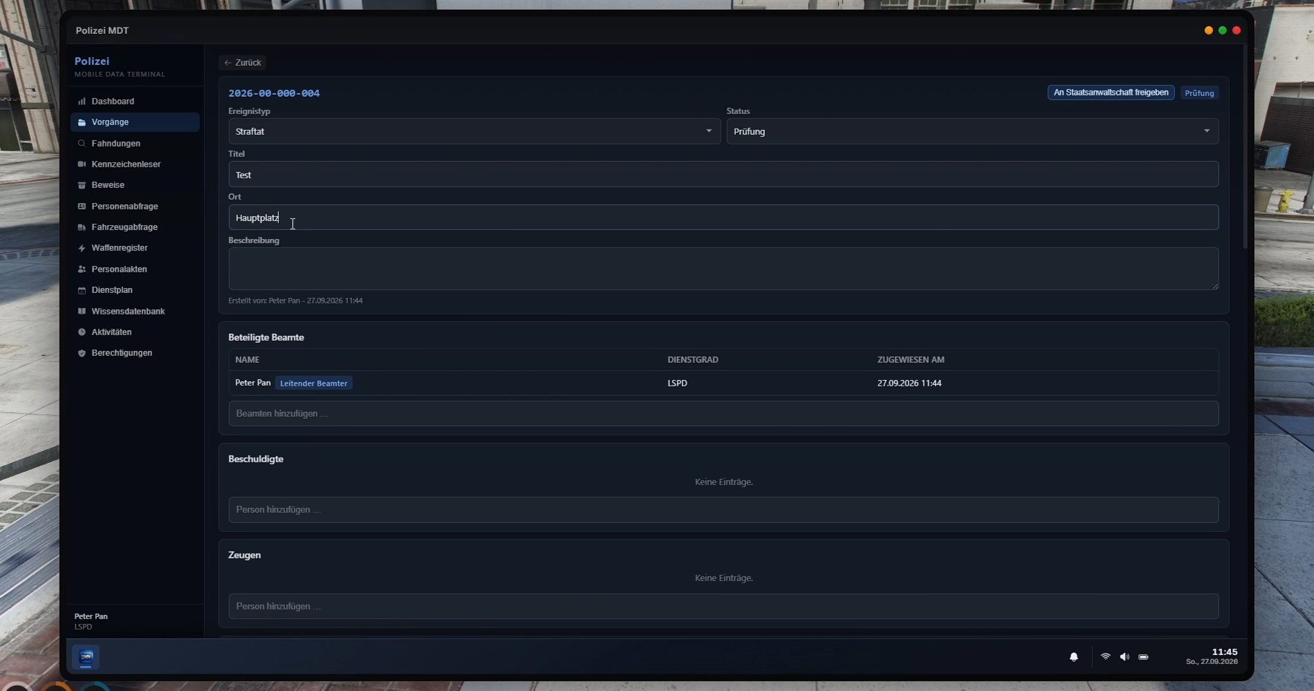 Ultimatives Polizei MDT Screenshot 3