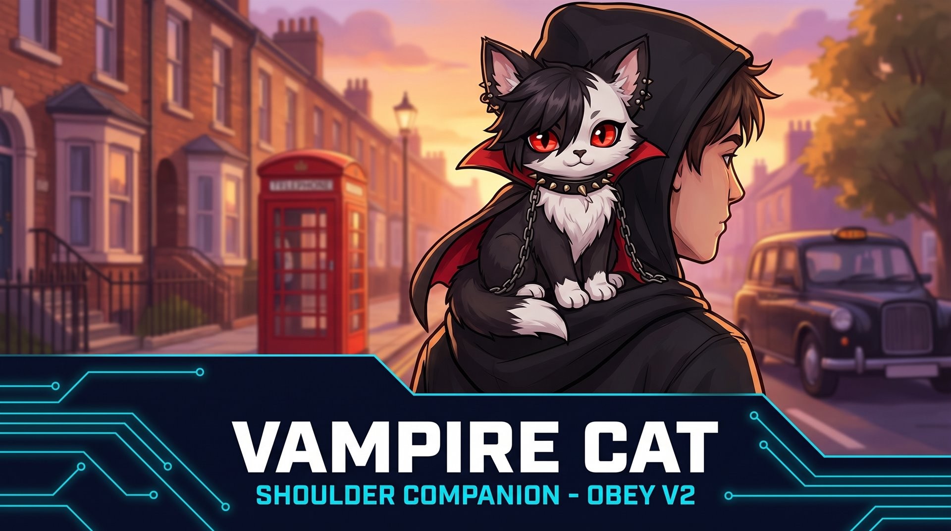 Shoulder Companion - Vampire Cat