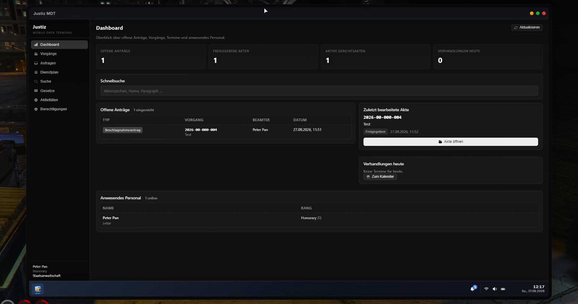 Ultimatives Justiz MDT Screenshot 2