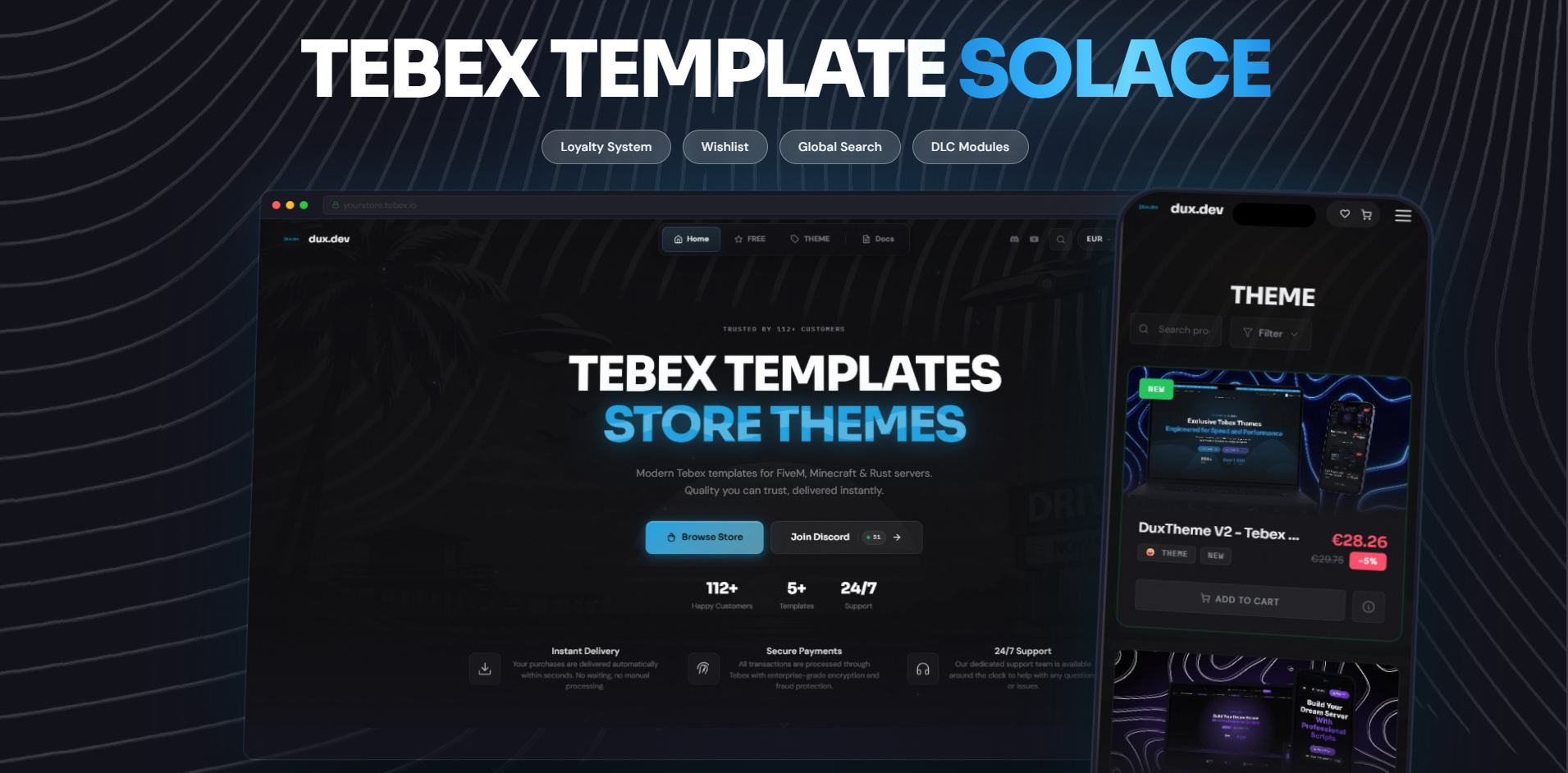 Solace - Tebex Theme Template v1.7 |  FULL BUNDLE