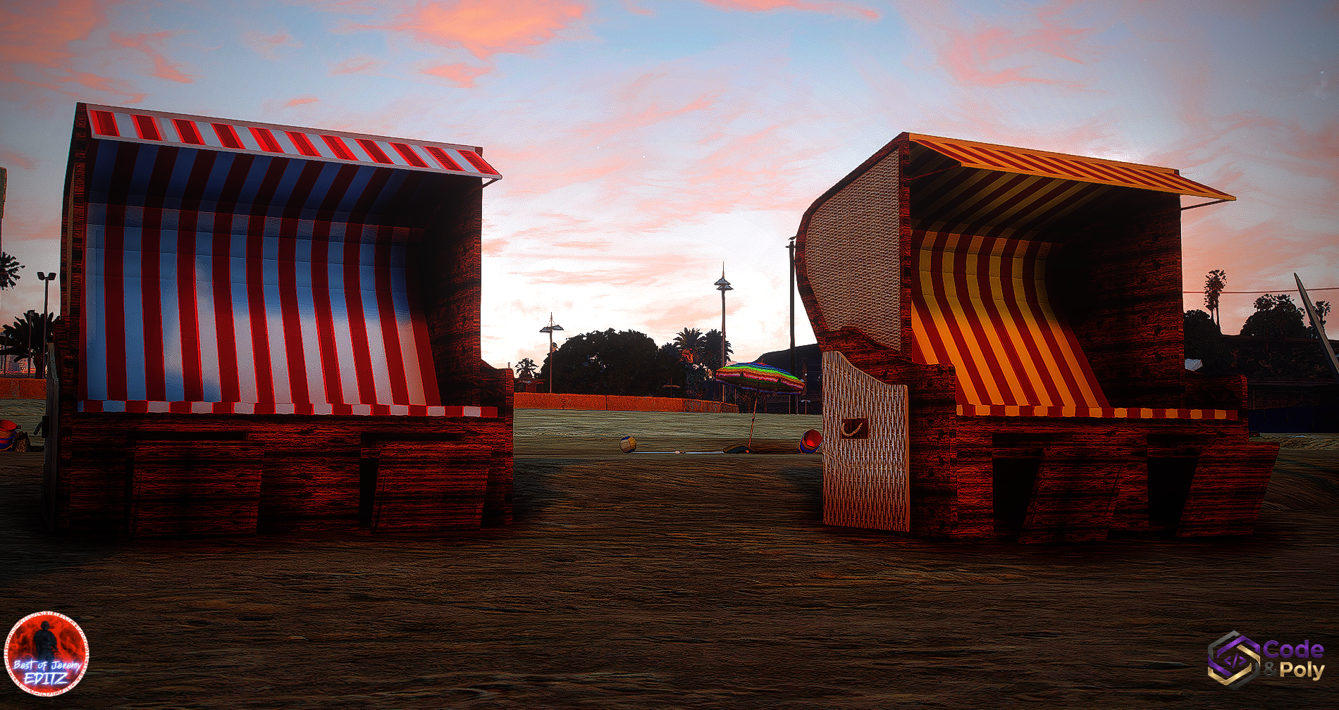 Code & Poly Strandkorb Prop set