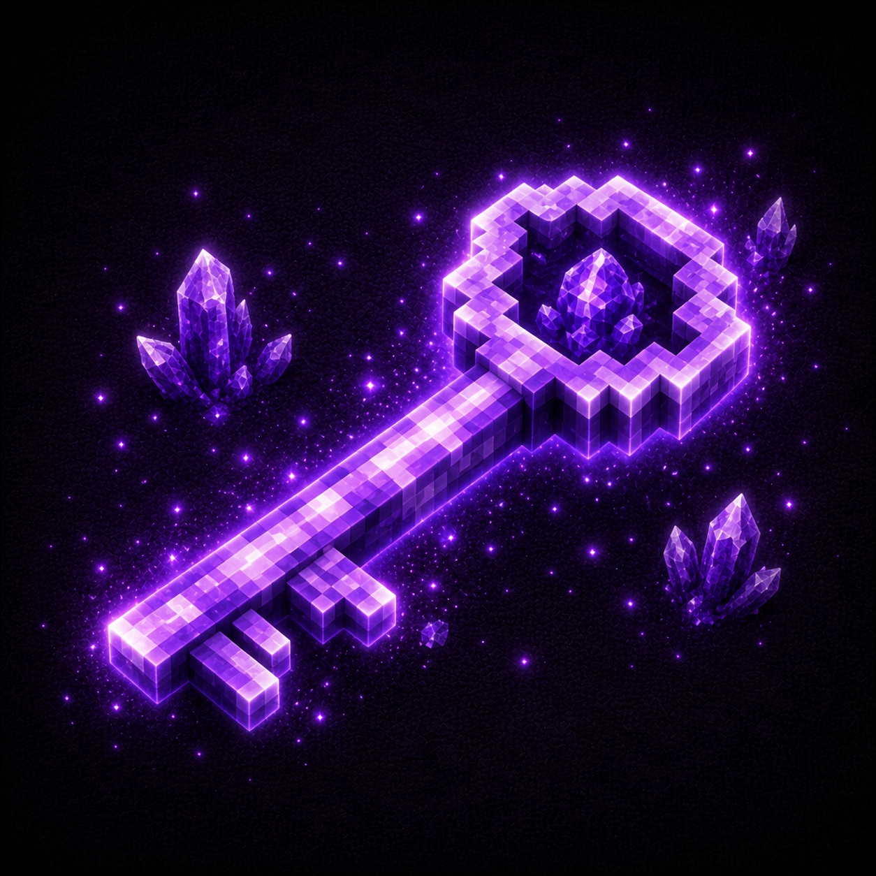 3x Amethyst Key