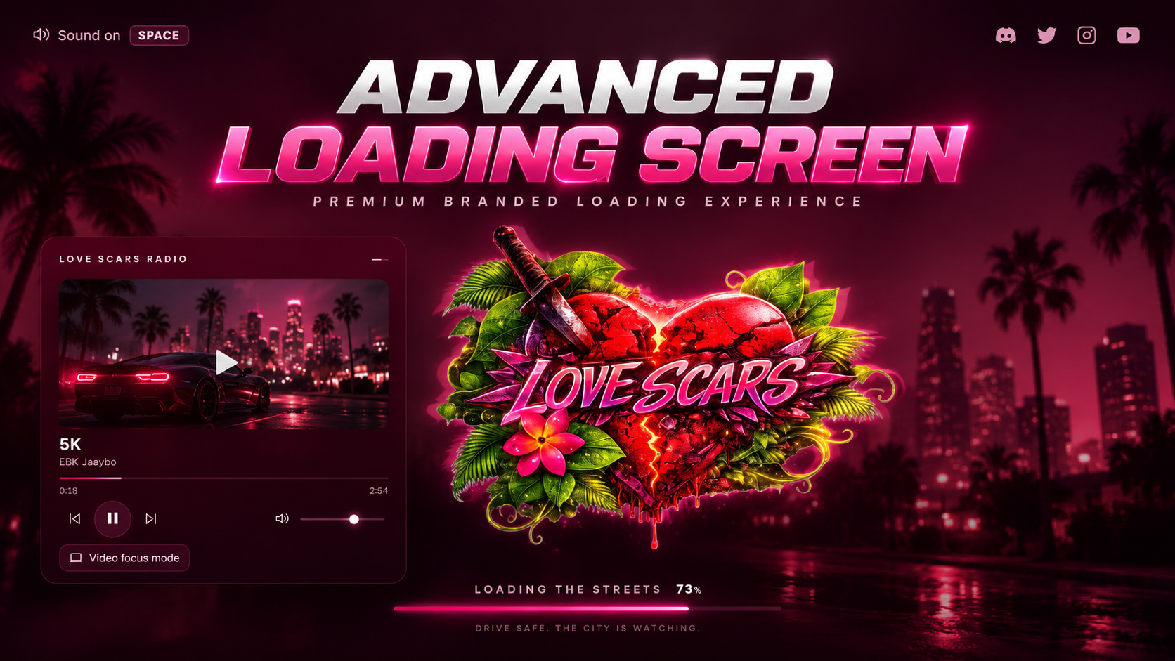 Sleezy Development • Advanced Custom Loading Screen (ESX, QBCore, Qbox, & Standalone)