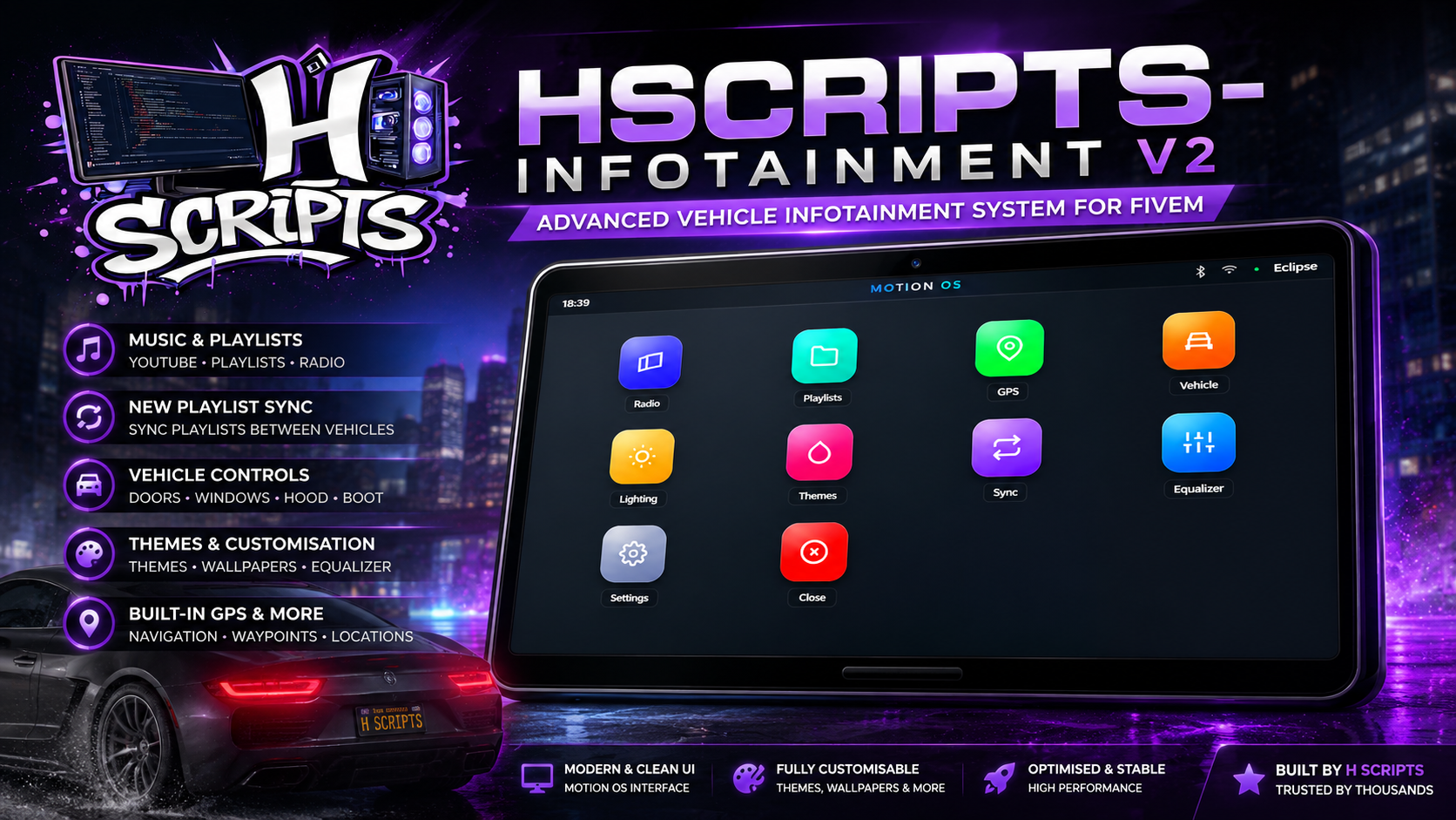 Motion OS Infotainment System V2 (QBOX, QB-CORE, ESX)