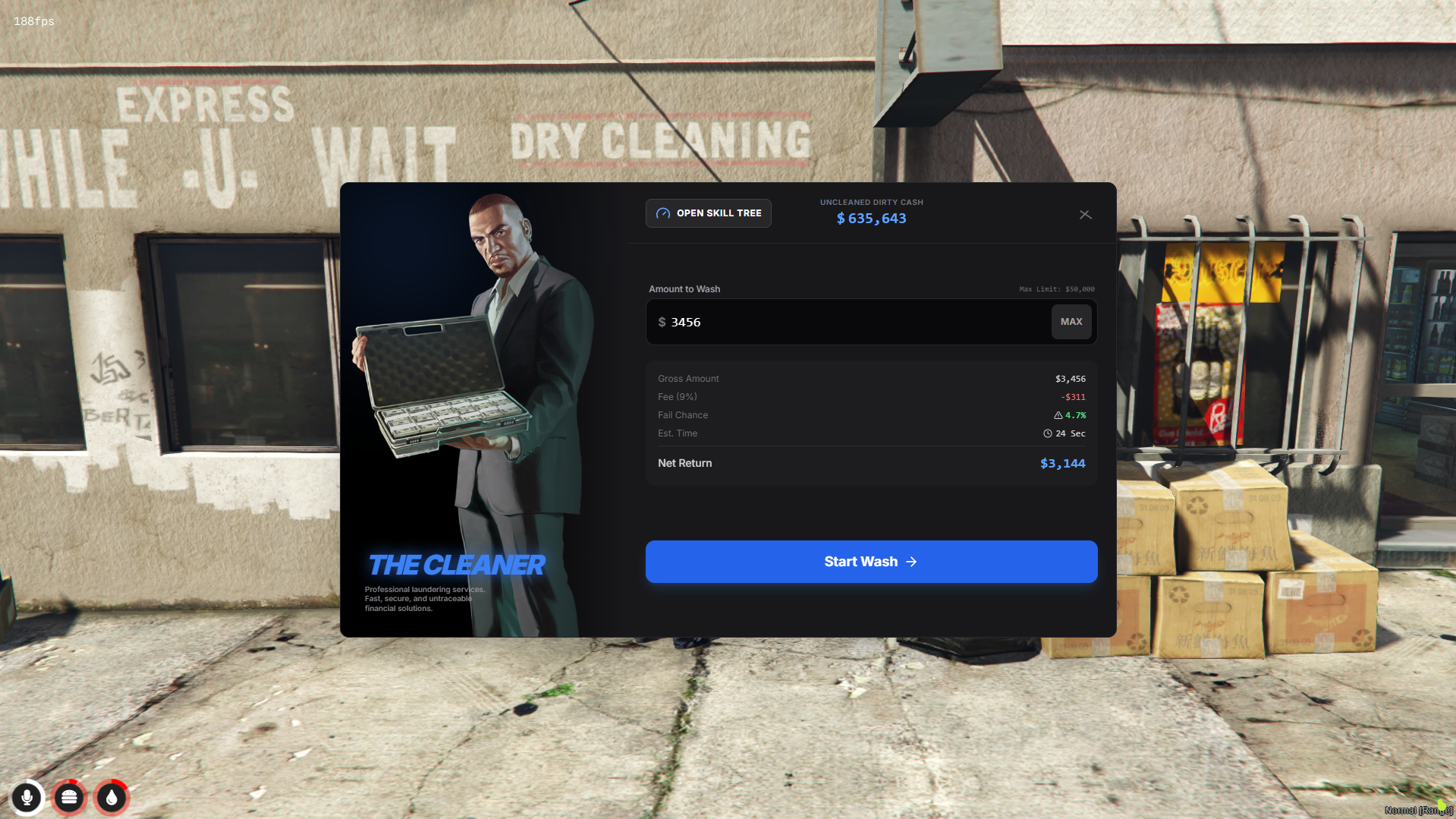 [Money Wash (Blue Theme)] QB-CORE QBOX ESX {fa-solid fa-unlock Open Source}