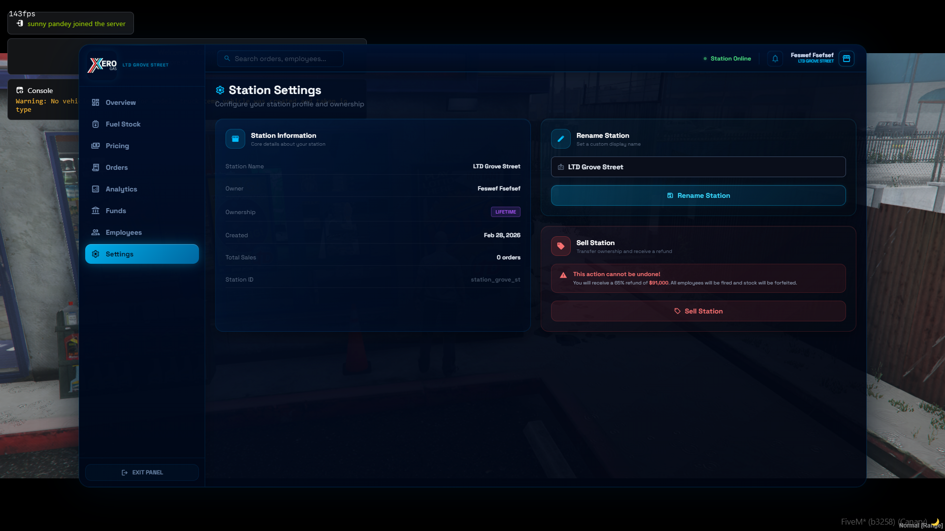 QL Owned Fuel System — Player-Owned Gas Stations & Advanced Fuel Script (QBCore / ESX)