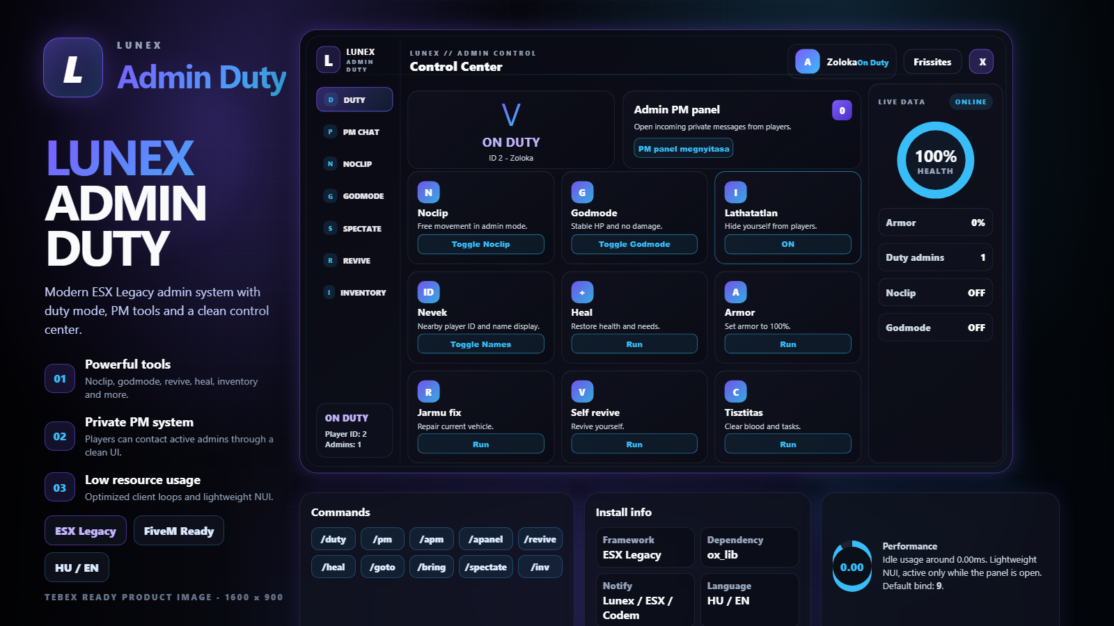 lunex adminduty
