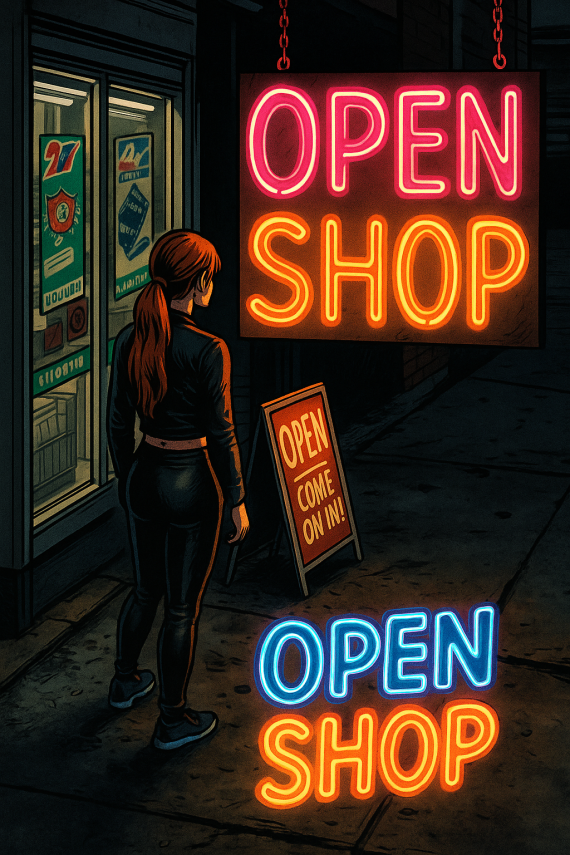 [ESX/QBCore] Open Sign Shop System