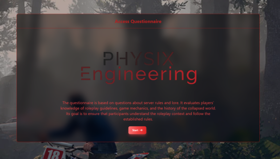 Access Questionnaire/Test/Whitelist - P6 Whitelist [ESX/QBCore/Standalone]
