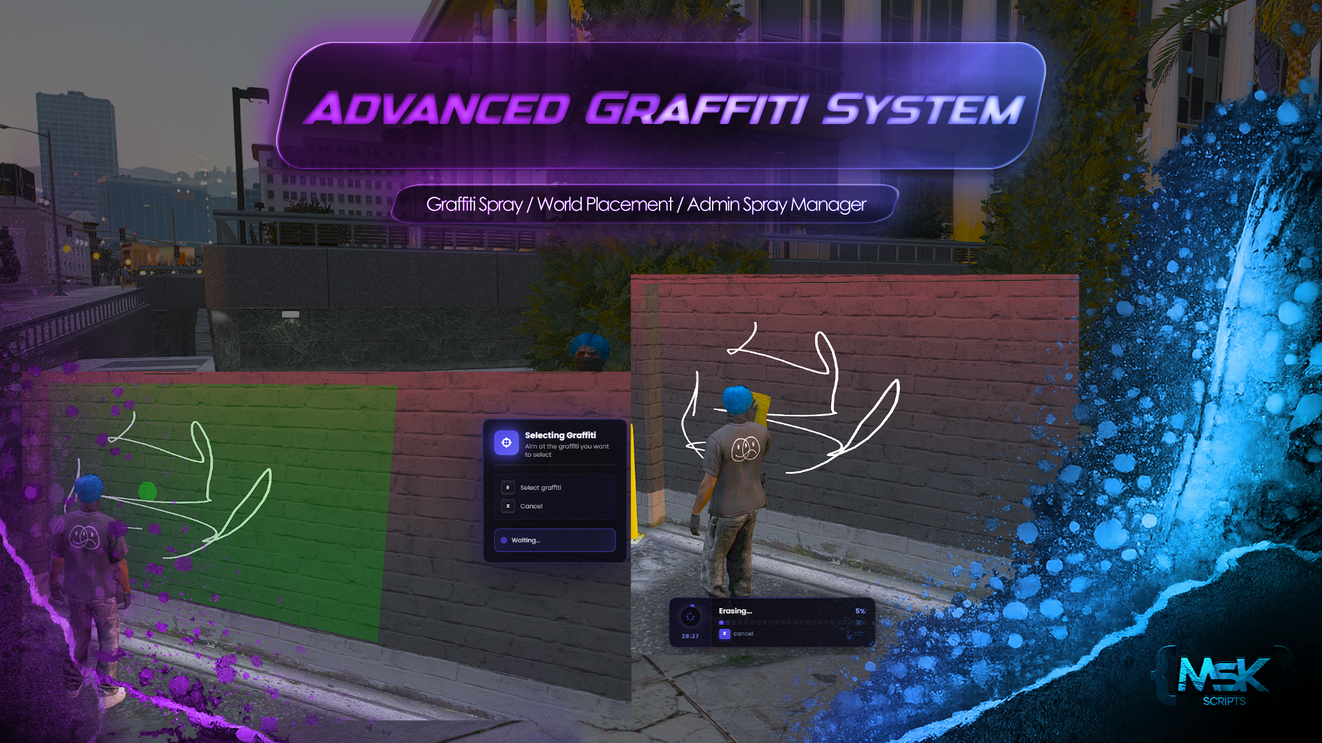 Advanced Graffiti System Escrowed [ESX, QB, QBOX, STANDALONE]