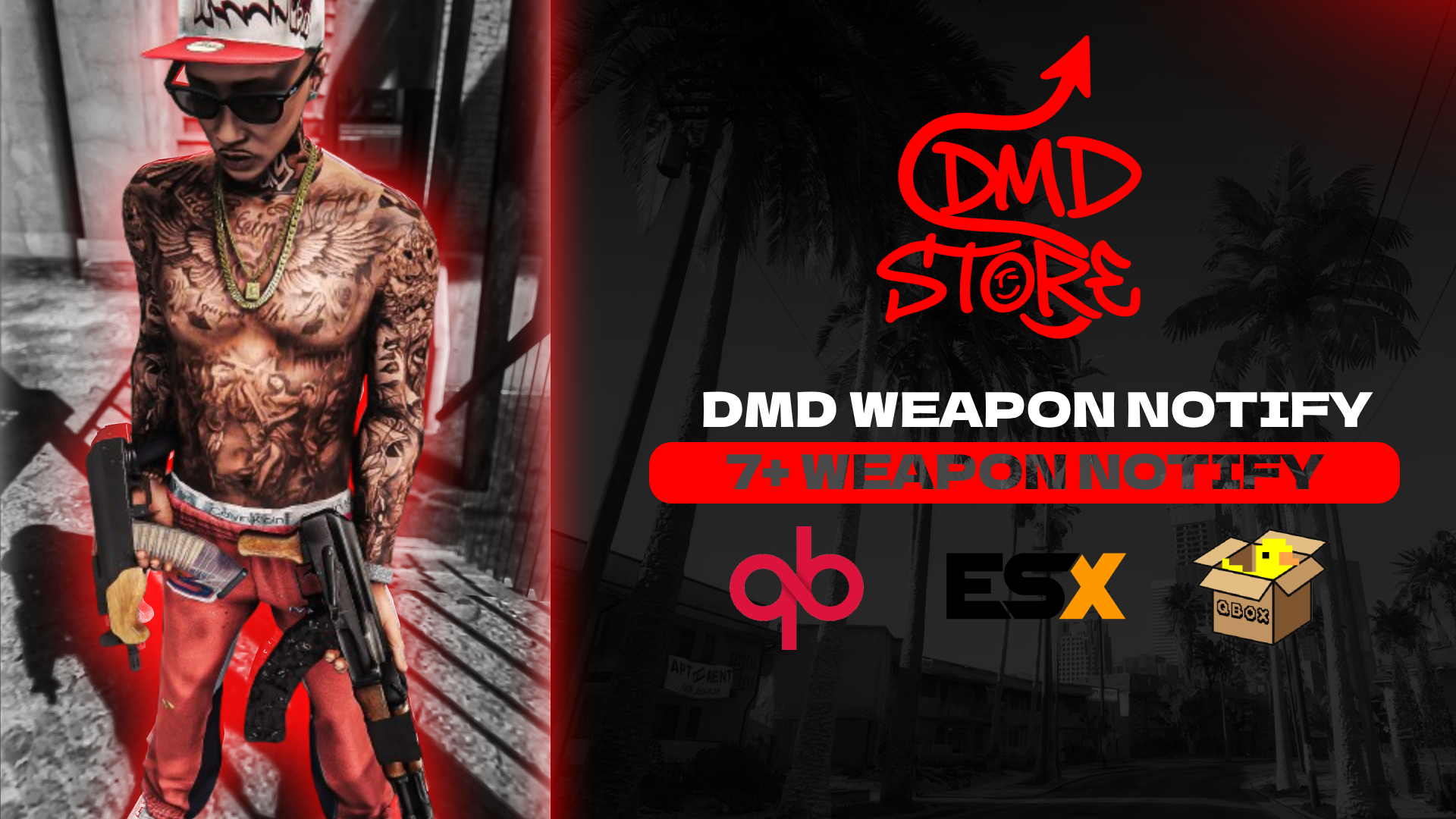 DMD Store Weapon Notify V1 | Equip, Holster, Recoil Alerts | QBCore ESX QBox