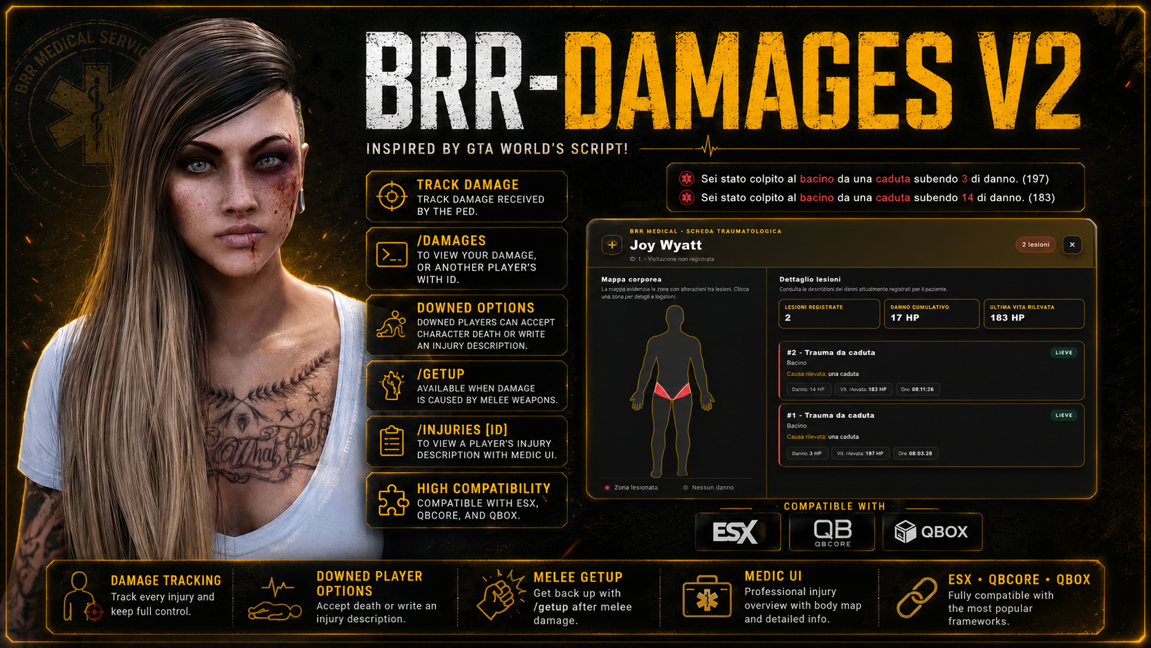 BRR-Damages V2 [ESX/QB/QBOX]