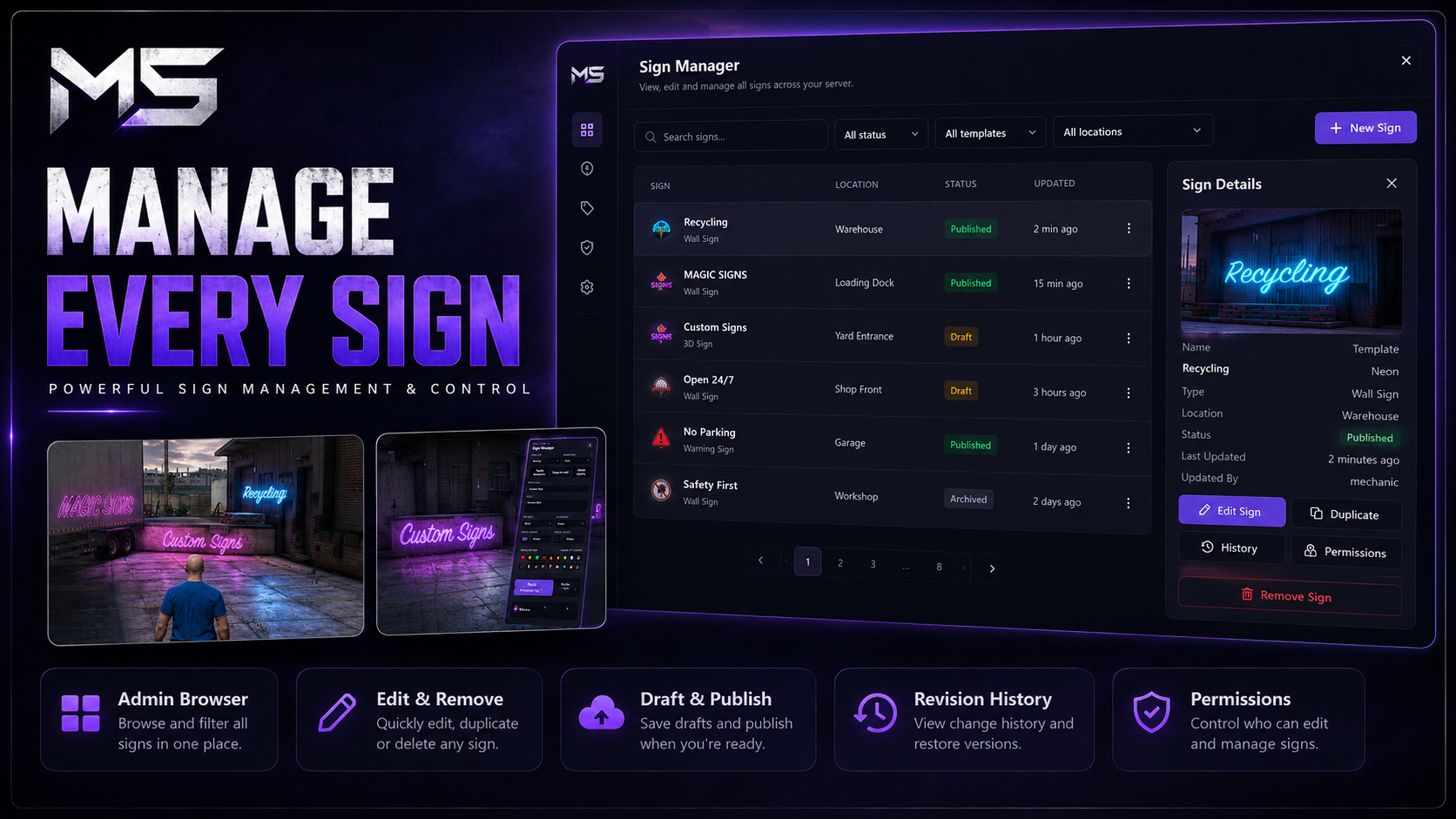 Magic Sign Creator – FiveM 3D Sign System